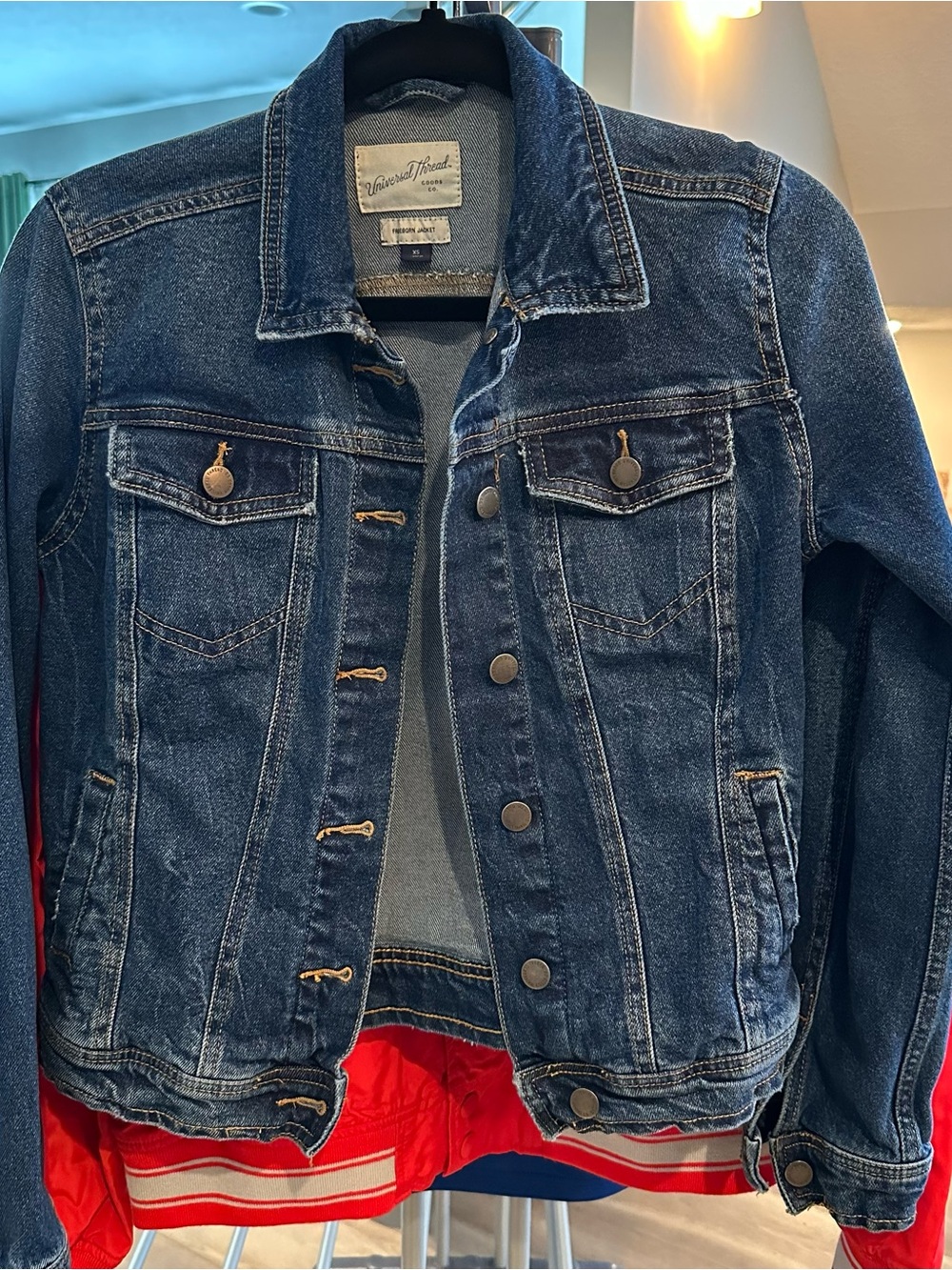 Vintage Wash Denim Jacket - Blue